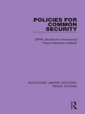 cover image of Policies for Common Security